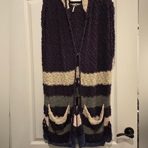 Free People Multicolor Striped Cardigan